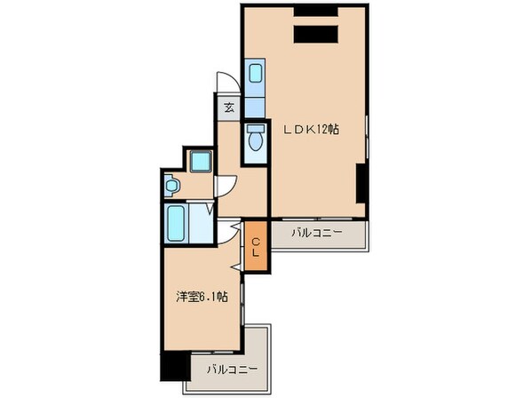 クロスステージ大濠公園の物件間取画像